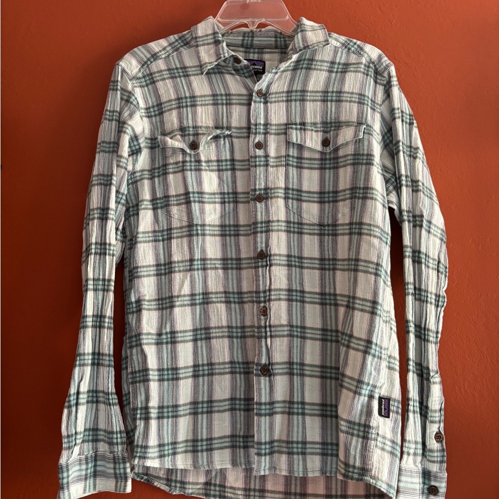 Men's Patagonia Organic Cotton Plaid Button up Shirt